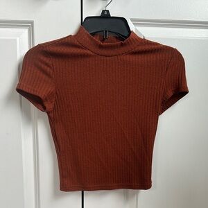 Amazon Brown Ribbed Top
